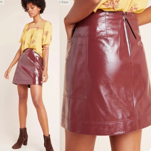 Anthropologie Dresses & Skirts - Anthropologie Maeve Faux Leather Skirt